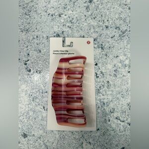 NWT Lululemon Jumbo Claw Clip in Pink and Cream